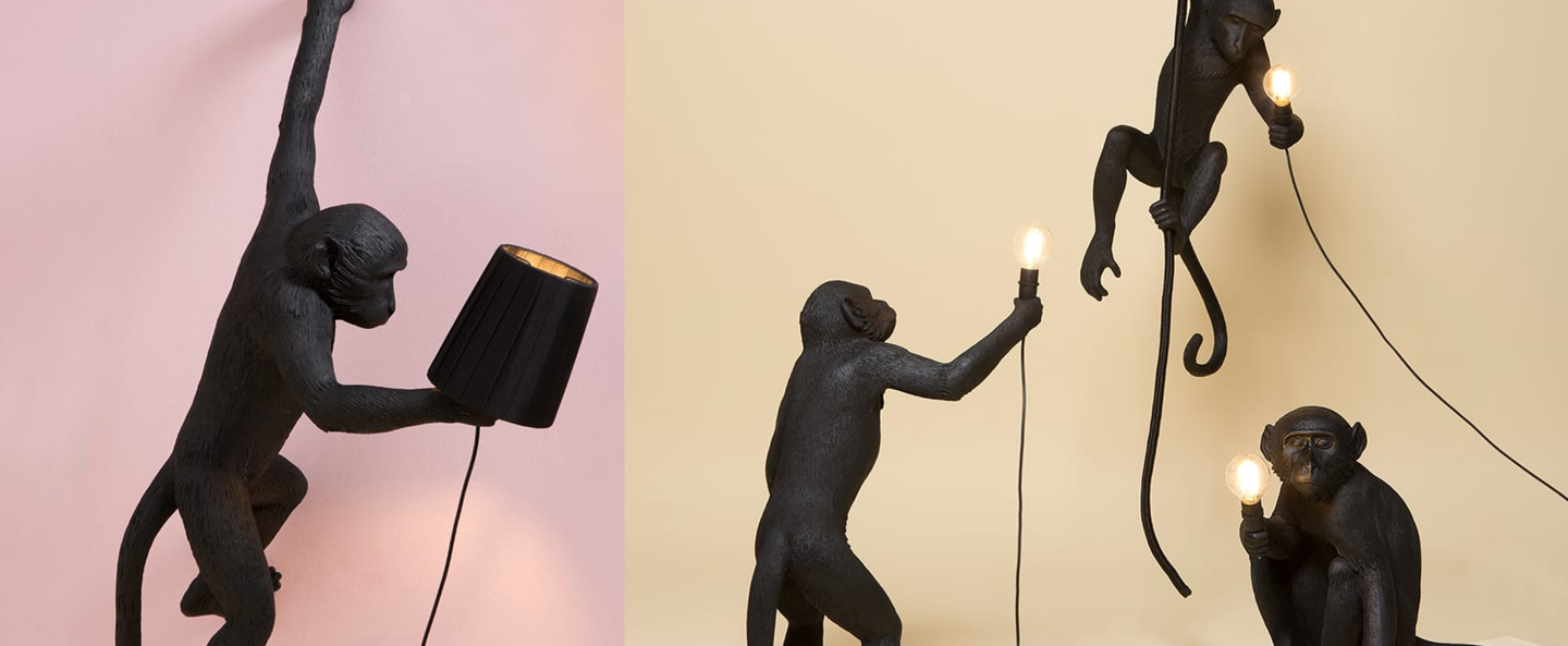banner-image Lampe a poser monkey standing noir h54cm seletti normal
