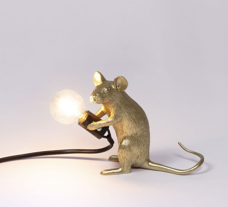 Mouse sitting marcantonio raimondi malerba lampe a poser table lamp  seletti 14942 gld  design signed nedgis 97858 product