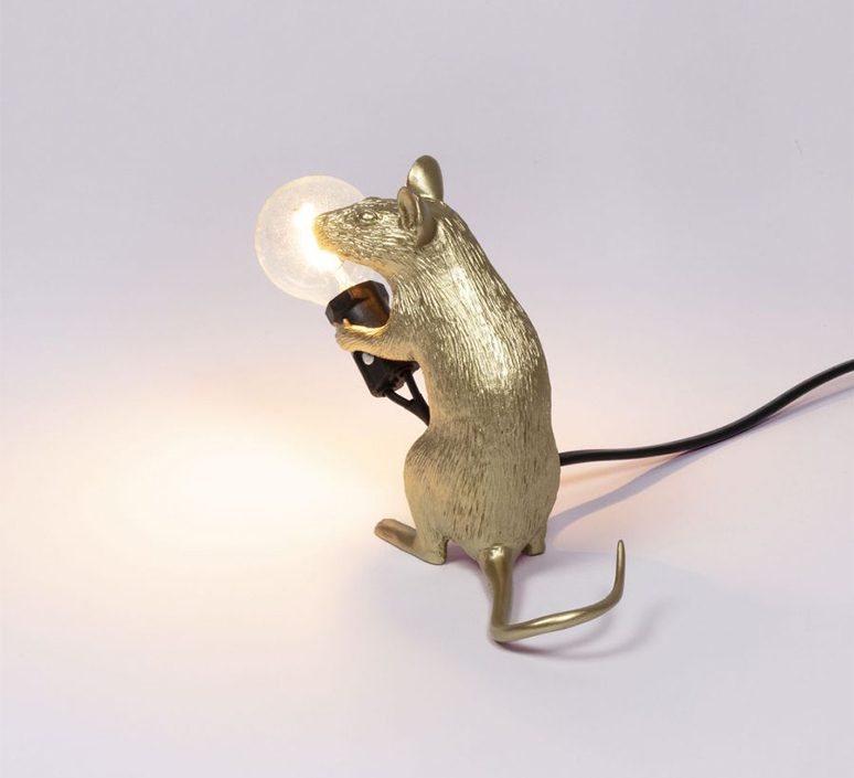 Mouse sitting marcantonio raimondi malerba lampe a poser table lamp  seletti 14942 gld  design signed nedgis 97859 product