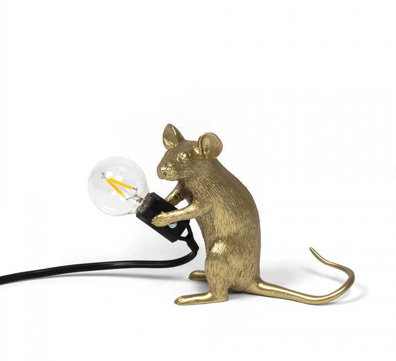 Mouse sitting marcantonio raimondi malerba lampe a poser table lamp  seletti 14942 gld  design signed nedgis 97862 product