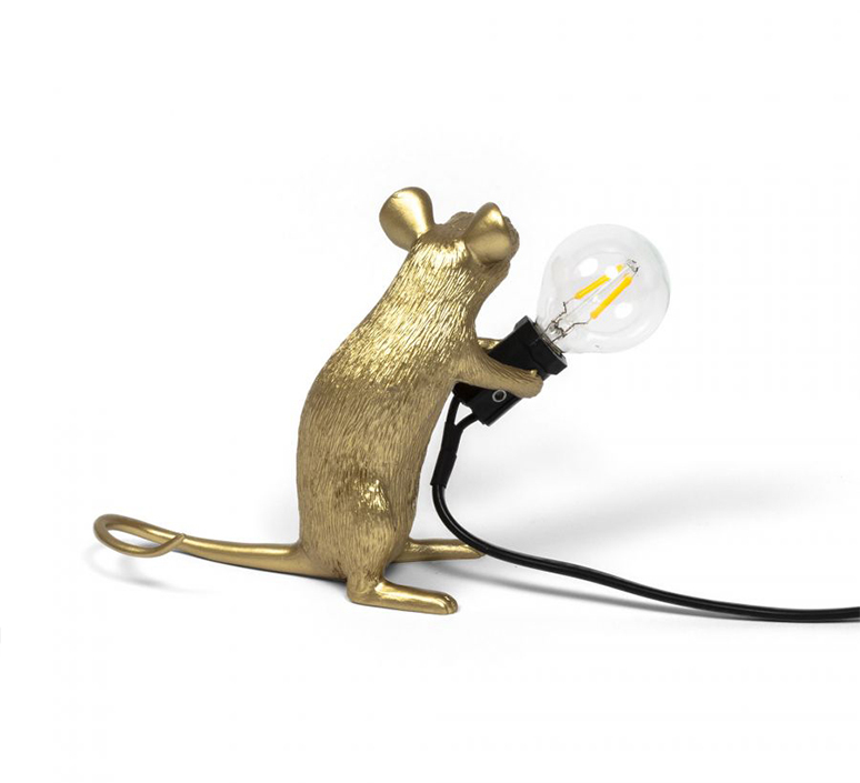 Mouse sitting marcantonio raimondi malerba lampe a poser table lamp  seletti 14942 gld  design signed nedgis 97864 product