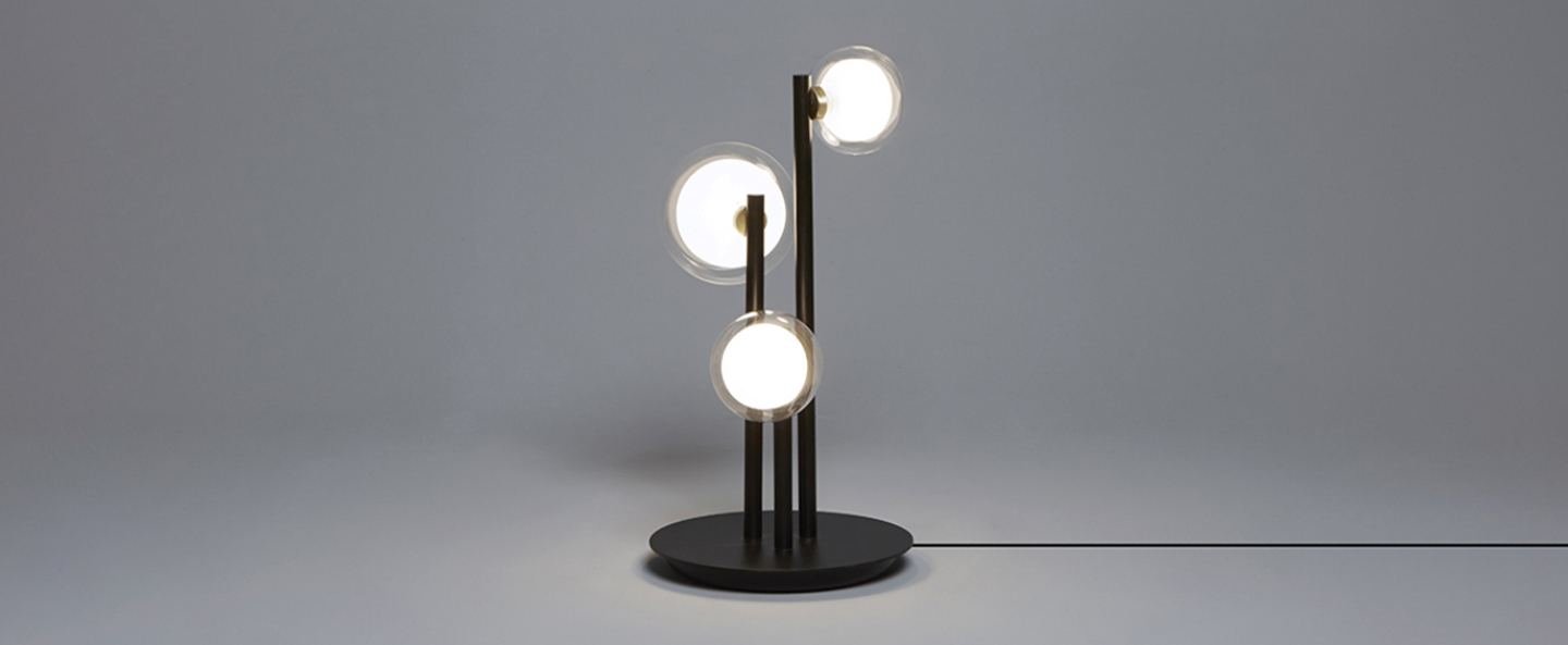 banner-image Lampe a poser nabila 552 33 noir matt laiton brosse et verre transparent ip40 o30cm h55cm tooy normal