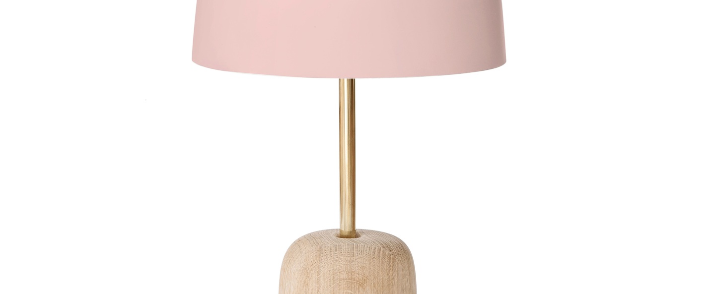 Lampe a poser nina rose o25cm h46cm harto normal