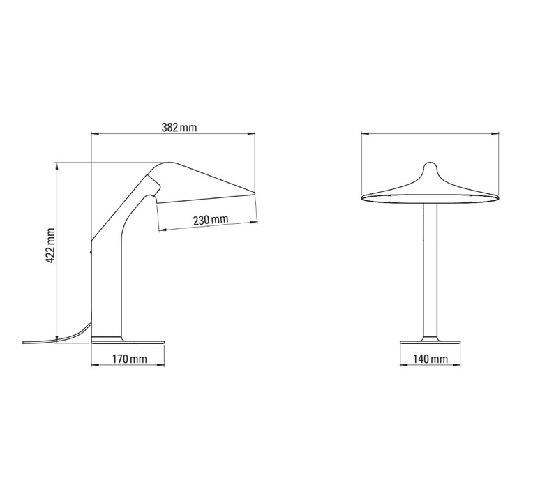 Niwaki studio brichetziegler lampe a poser table lamp  dcw editions paris niwaki bl ch  design signed nedgis 203002 product