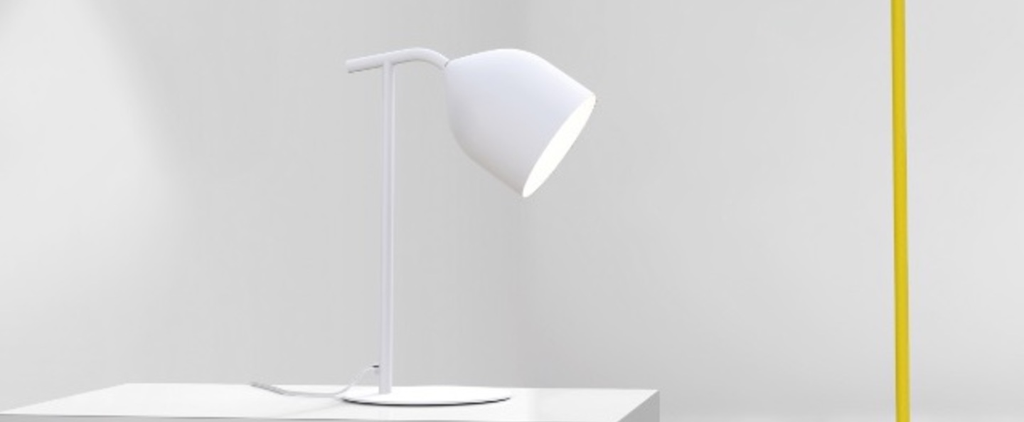 Lampe a poser odile blanc o20cm h55cm lumen center italia normal