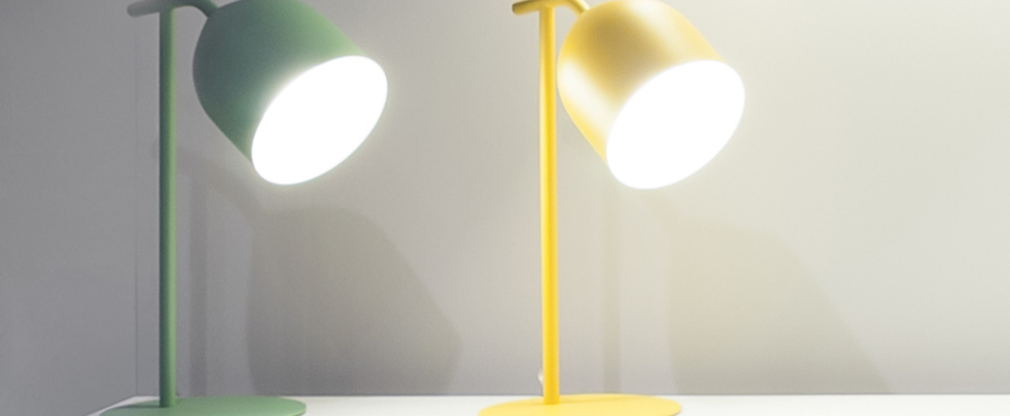 Lampe a poser odile jaune o20cm h55cm lumen center italia normal