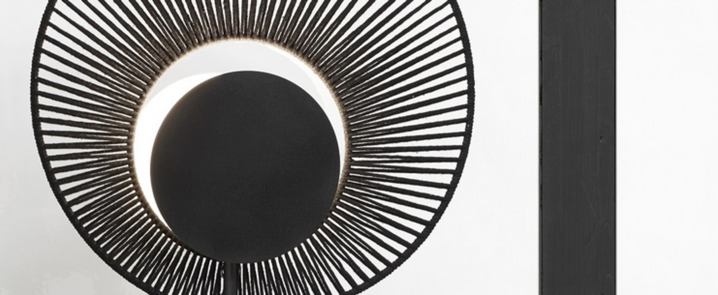 banner-image Lampe a poser oyster noir led o40cm h65cm forestier normal