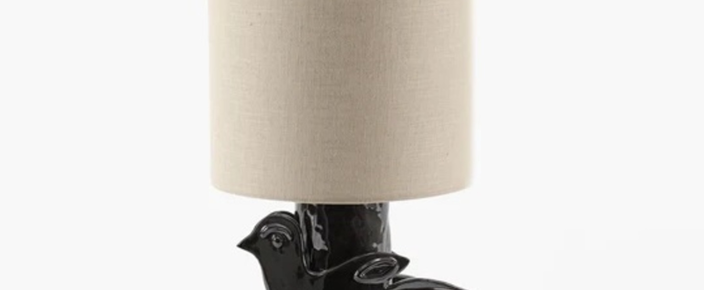 Lampe a poser paloma noir o25cm h52cm serax normal