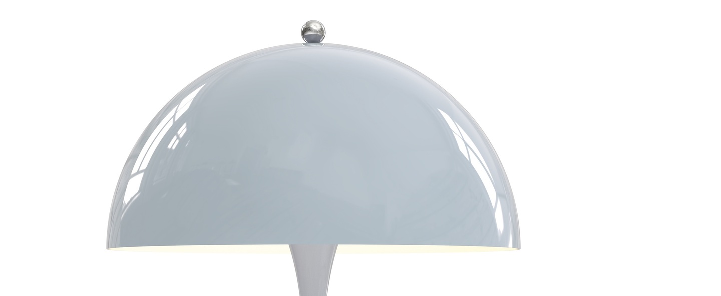 Lampe a poser panthella mini bleu pale led 2700k 460 lm o25cm h33 5cm louis poulsen normal