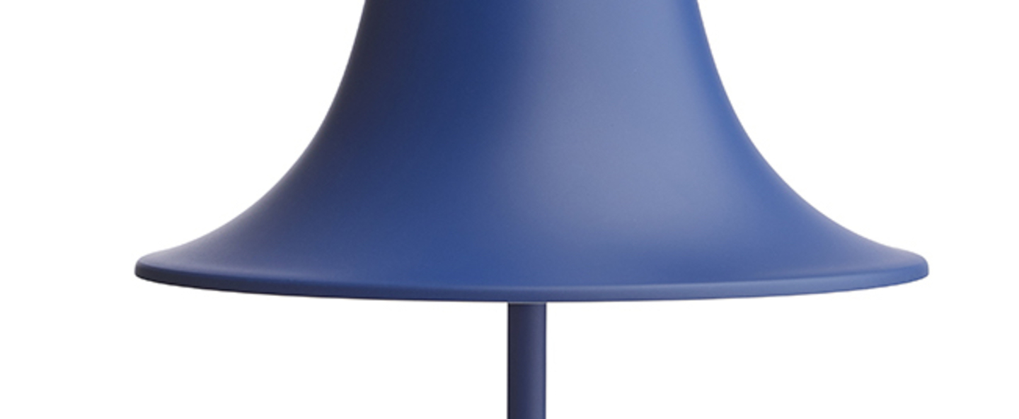 Lampe a poser pantop 23 bleu mat classique o23cm h38cm verpan normal