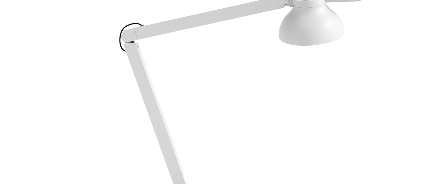 Lampe a poser pc task double arm w base soft blanc led dim 3100k 407 lm l14cm h42cm hay normal