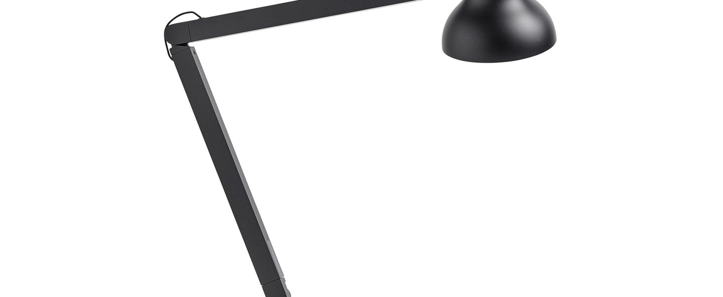 Lampe a poser pc task double arm w base soft noir led dim 3100k 407 lm l14cm h42cm hay normal