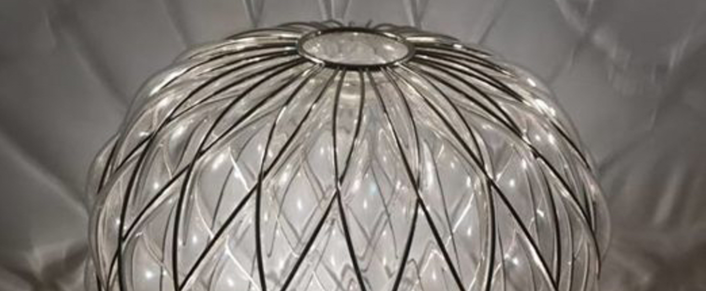 Lampe a poser pinecone chrome o50cm h52cm fontana arte normal