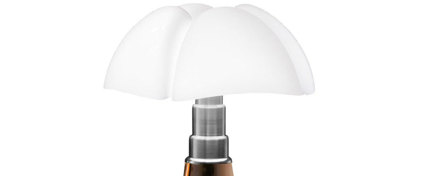 Lampe a poser pipistrello led cuivre h86cm martinelli luce normal