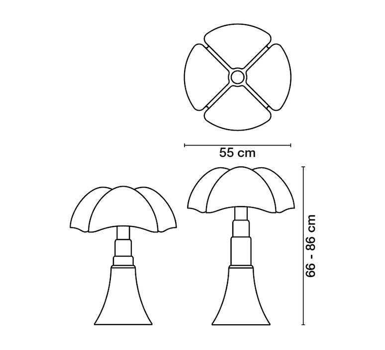 Pipistrello gae aulenti martinelli luce 620 ma luminaire lighting design signed 16414 product