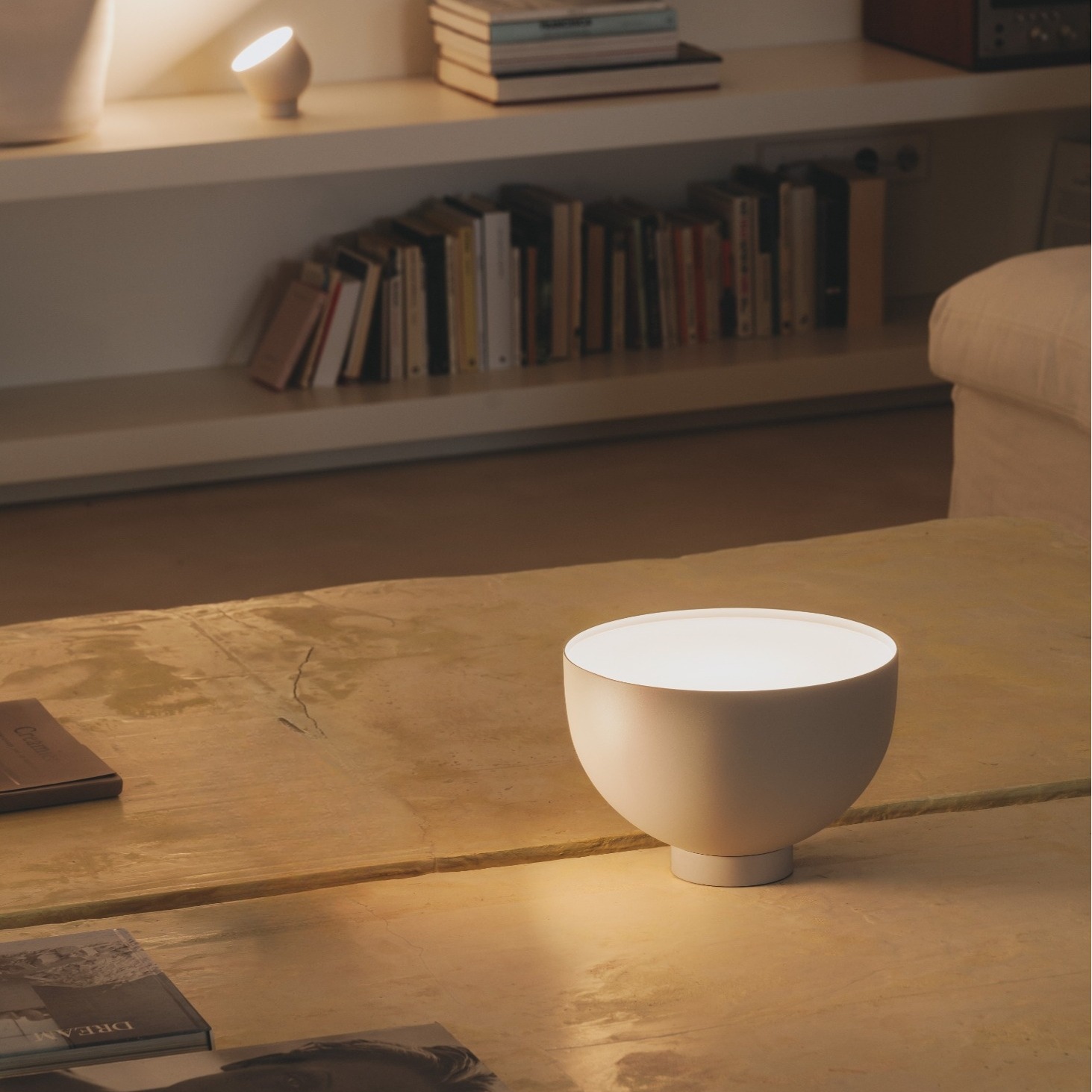 Lampe à poser, Plusminus Solo 6370, beige, LED, dim, 2700K, 1492 lm ...