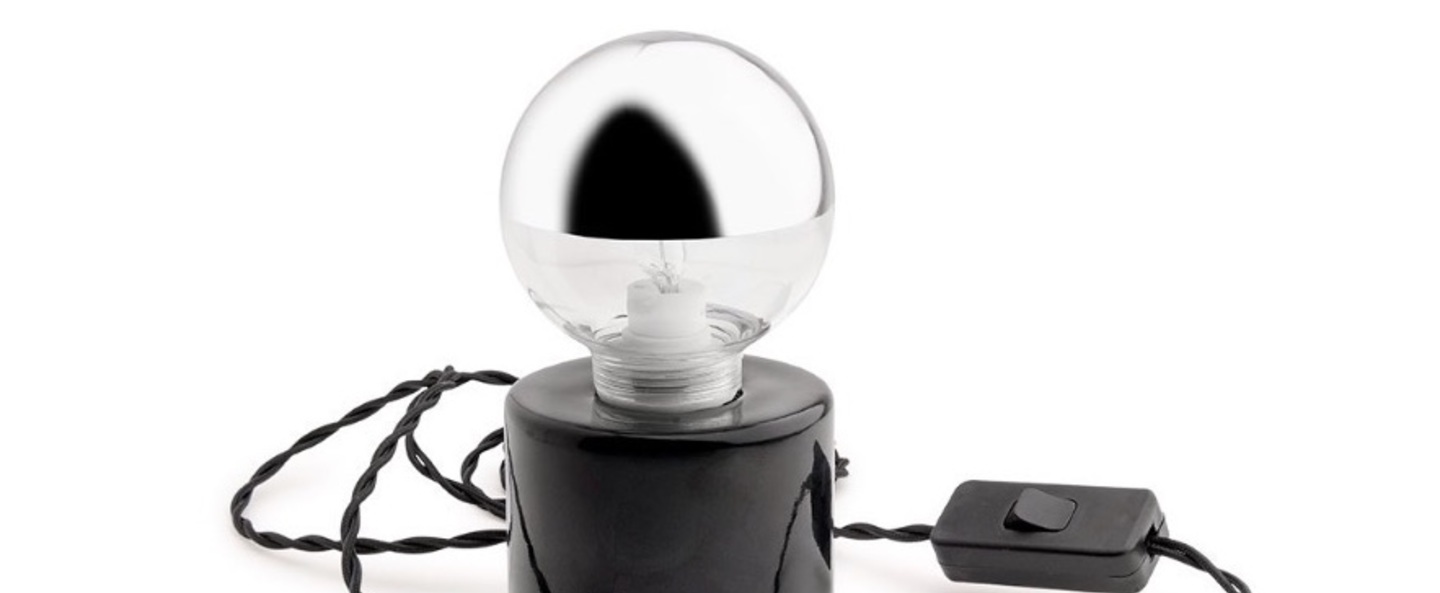 Lampe a poser porcelaine 014 noir h15cm zangra normal