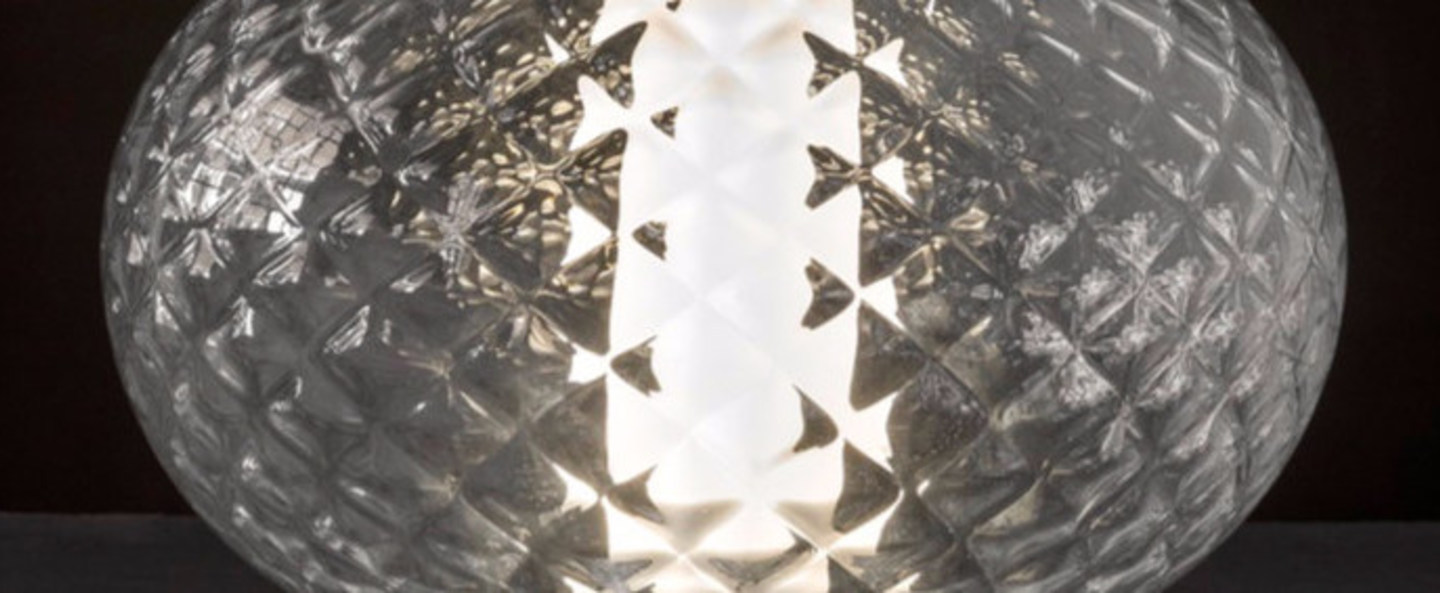 banner-image Lampe a poser recuerdo 284 aluminium transparent led o32cm h22 5cm oluce normal