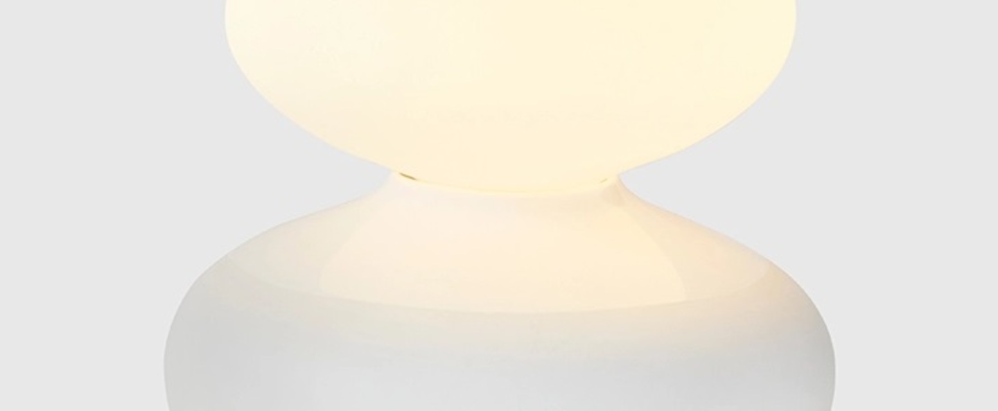 Lampe a poser reflection oval blanc o19cm h21cm tala normal