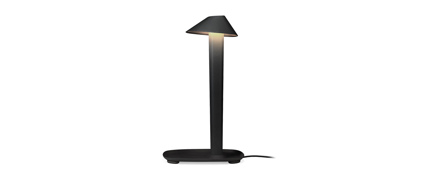 Lampe a poser rever dining 2 0 noir led 2700k 135lm l18cm h32cm wever ducre normal