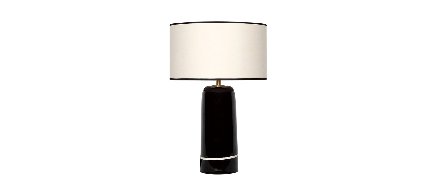 Lampe a poser sicilia noir blanc l40cm h57 5cm sarah lavoine normal