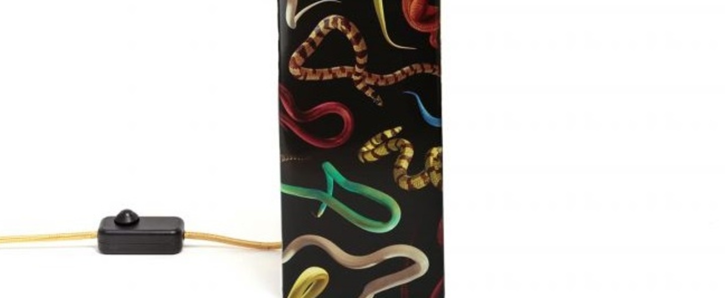 Lampe a poser snakes noir o13 5cm h70cm seletti normal