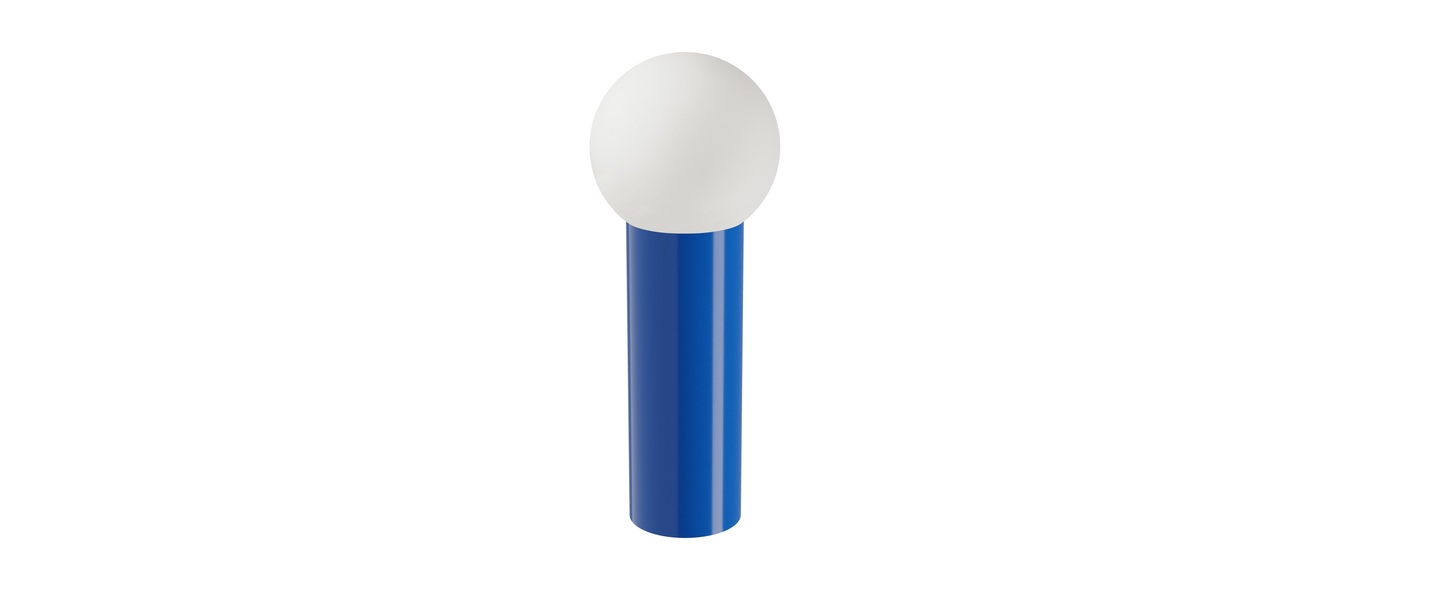 Lampe a poser soeur large ral 5002 bleu outremer o35cm h90cm by laurence du tilly normal