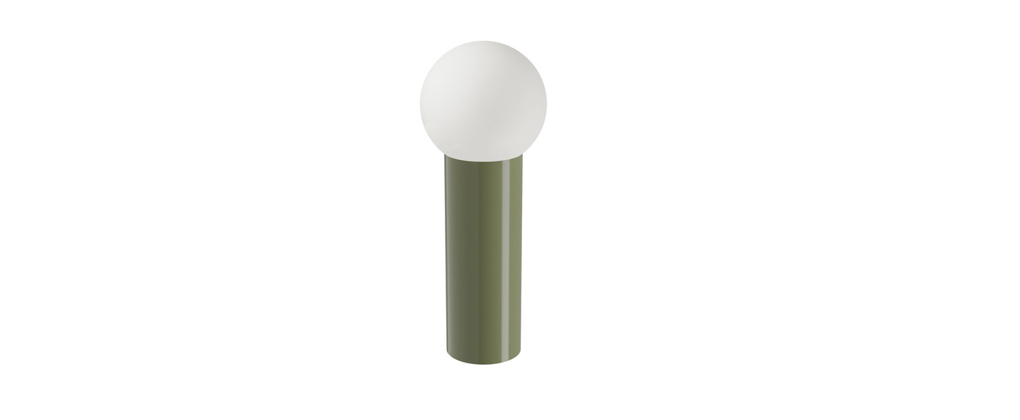 Lampe a poser soeur large ral 6003 vert olive o35cm h90cm by laurence du tilly normal