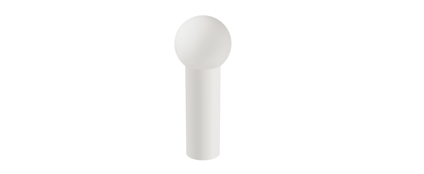 Lampe a poser soeur large ral 9010 blanc pur o35cm h90cm by laurence du tilly normal