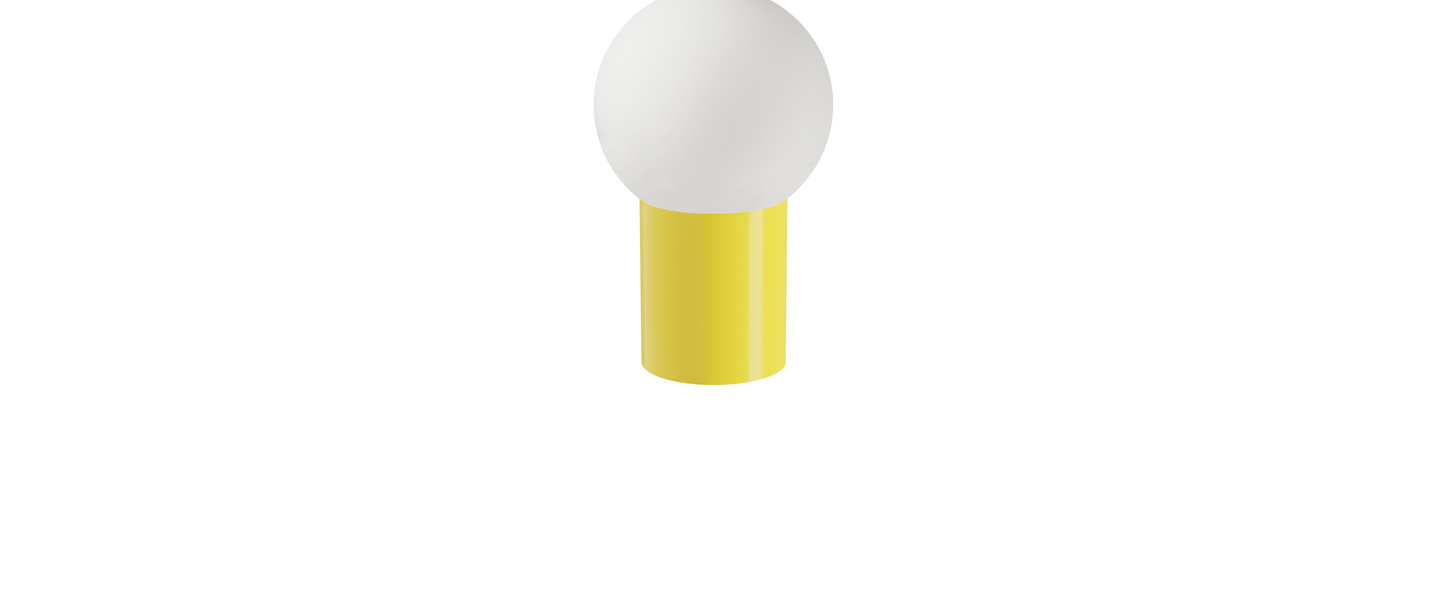 Lampe a poser soeur small ral 1018 jaune zinc o35cm h56cm laurence du tilly normal