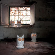 Table Lamp Owl Ti Vedo White ø24cm H41cm Karman Nedgis Lighting