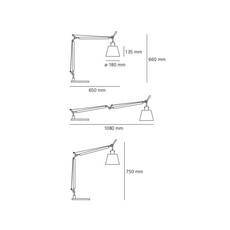 Corps tolomeo basculante tavolo quel designer michele de lucchi lampe a poser  artemide 0947020a a004030  design signed nedgis 188160 thumb