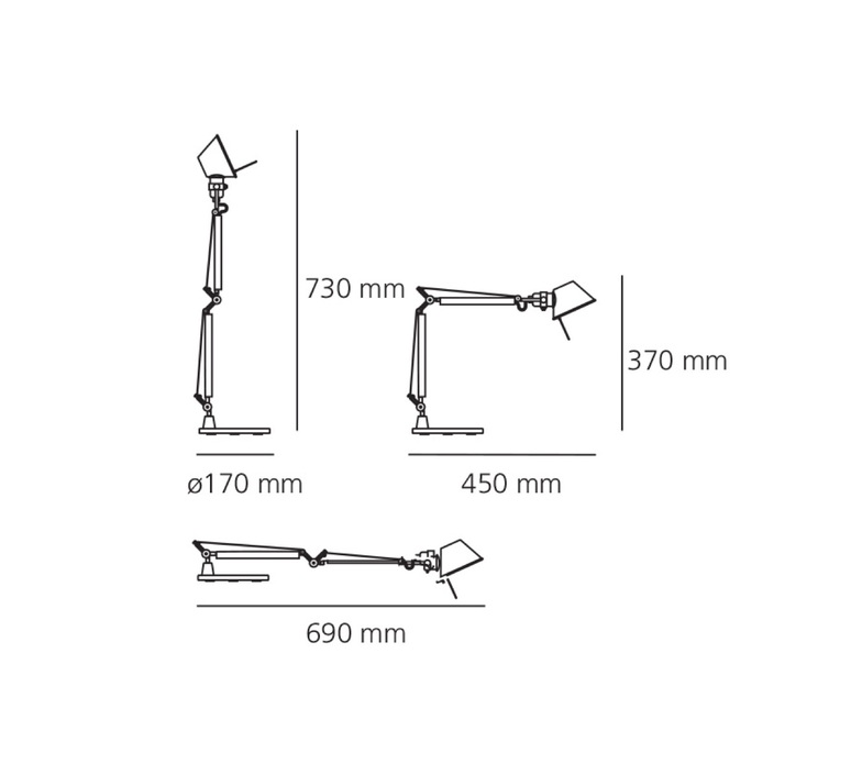 Tolomeo micro table michele de lucchi lampe a poser table lamp  artemide 0011820a  design signed nedgis 104457 product