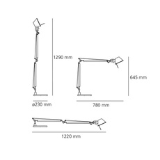 Tolomeo table michele de lucchi lampe a poser table lamp  artemide a004800 a004030  design signed 34160 thumb