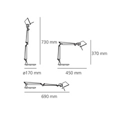 Tolomeo table micro michele de lucchi lampe a poser table lamp  artemide a011830  design signed 34194 thumb