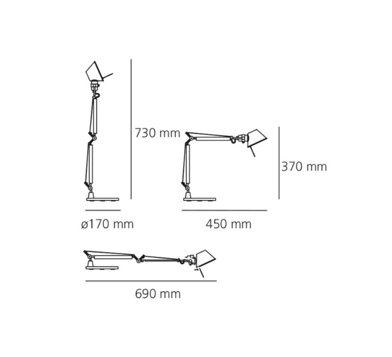 Tolomeo tavolo micro michele de lucchi lampe a poser table lamp  artemide 0011860a  design signed 34210 product