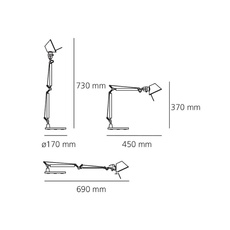 Tolomeo tavolo micro michele de lucchi lampe a poser table lamp  artemide 0011860a  design signed 34210 thumb