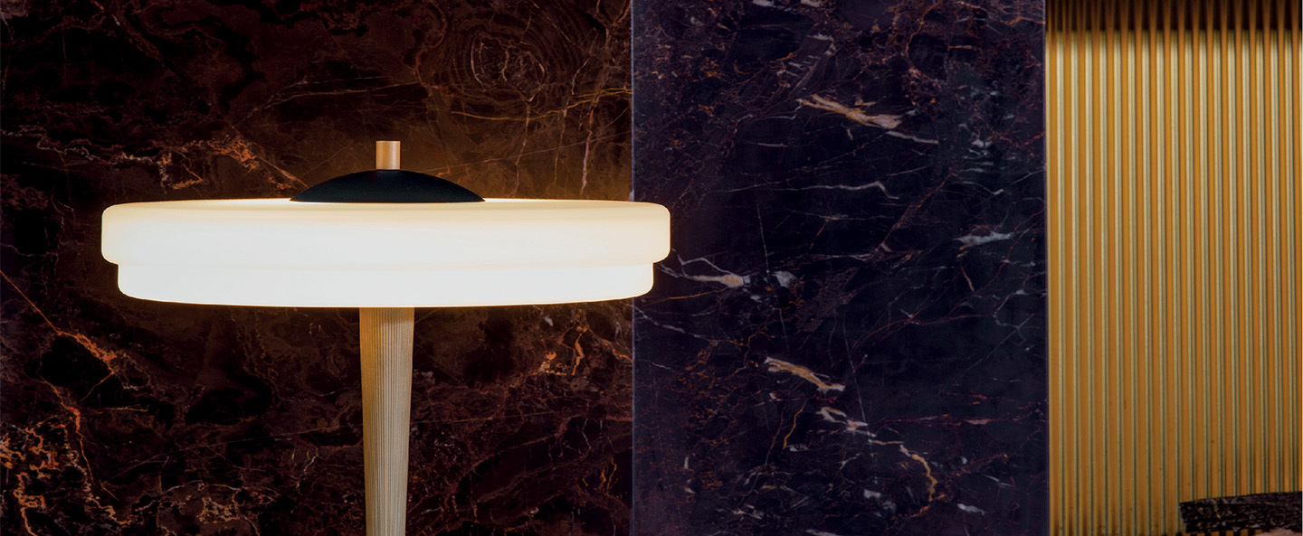 banner-image Lampe a poser trave laiton marbre guatemala o30cm h39cm bert frank normal