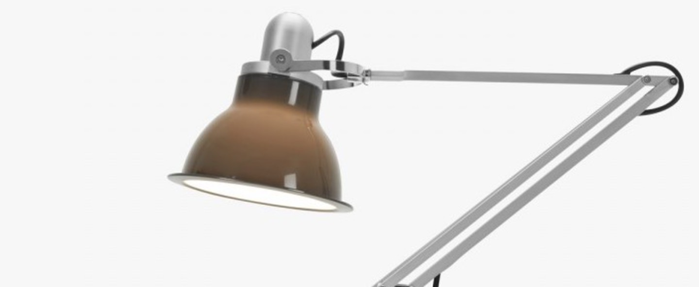 Lampe a poser type 1228 avec pince gris granite led o17cm h34 6cm anglepoise normal