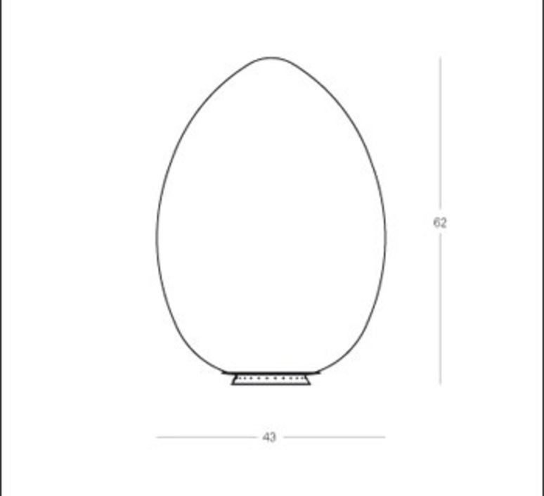 Table lamp, Uovo, white, H62cm - Fontana Arte - Nedgis Lighting Table lamp, Uovo, white, H62cm - Fontana Arte - Nedgis Lighting