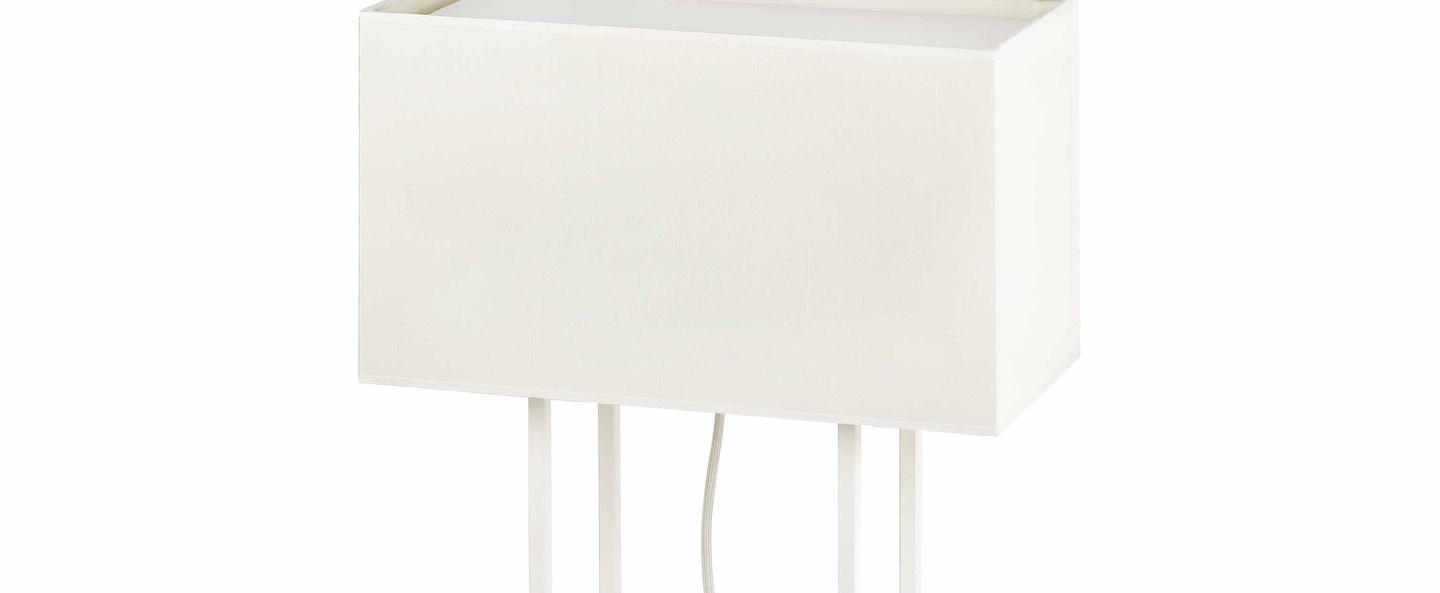 Lampe a poser vesper blanc beige l40cm h60cm faro normal