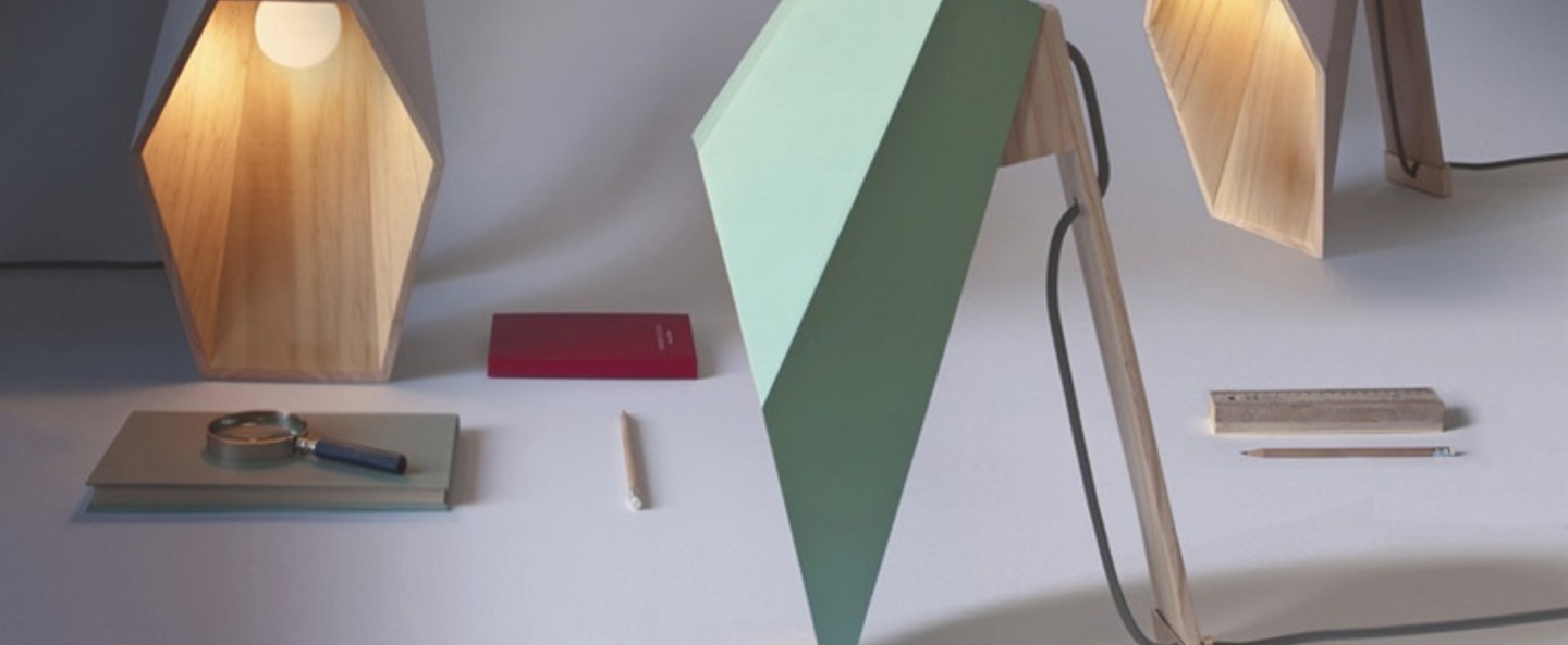 Lampe a poser woodspot vert h44cm seletti normal