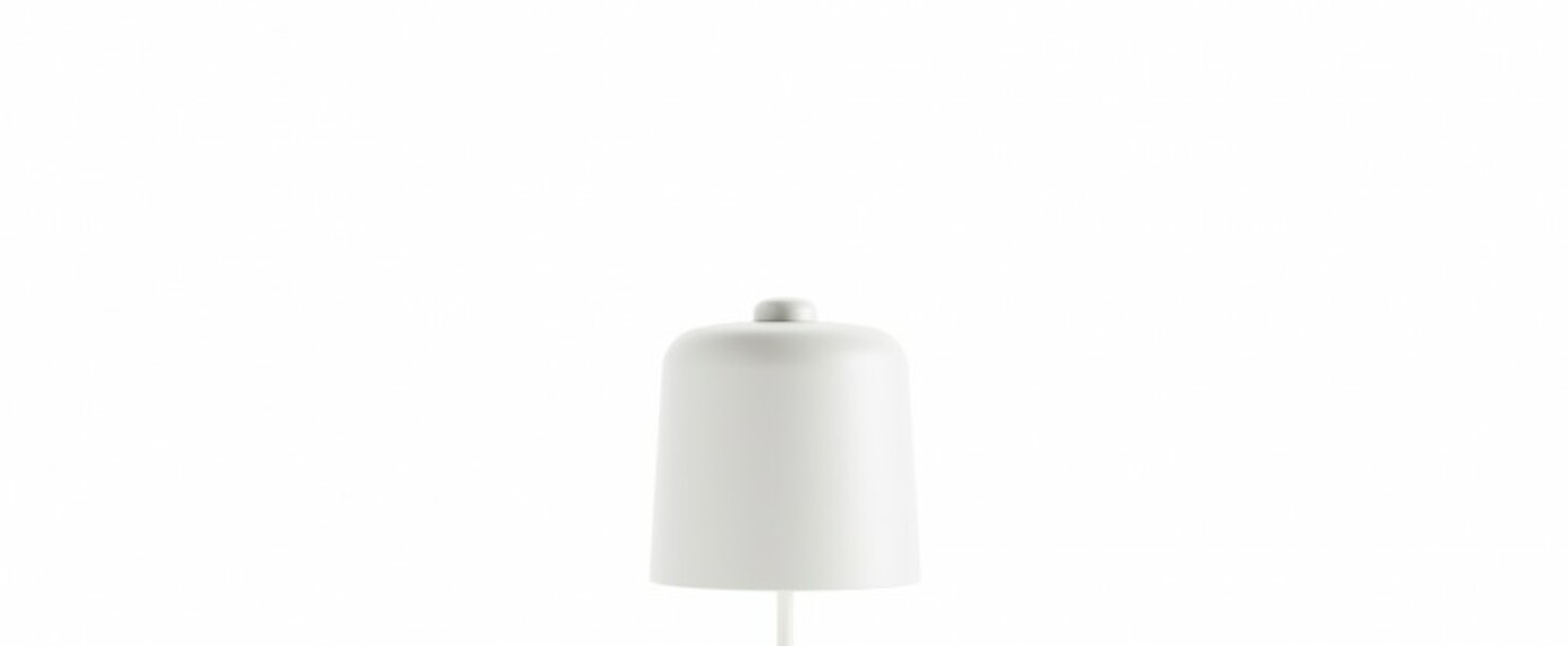 Lampe a poser zile blanc mat o20cm h42cm luceplan normal