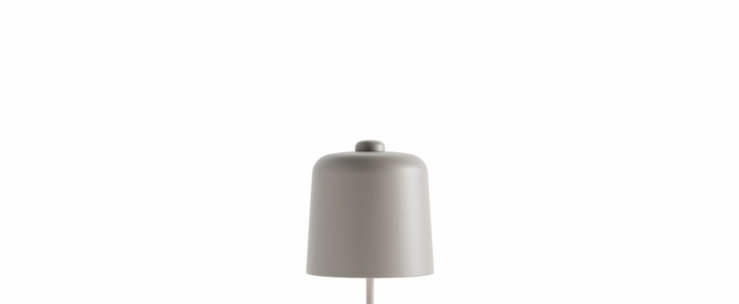 Lampe a poser zile gris clair mat o20cm h42cm luceplan normal