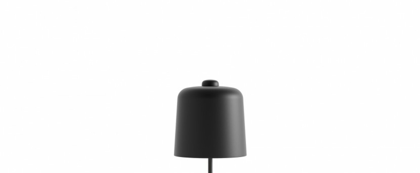 Lampe a poser zile noir mat o20cm h42cm luceplan normal