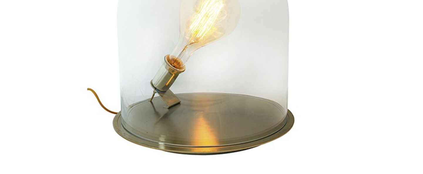 banner-image Lampe cloche glow in a dome transparent base laiton h25 5cm ebb and flow normal