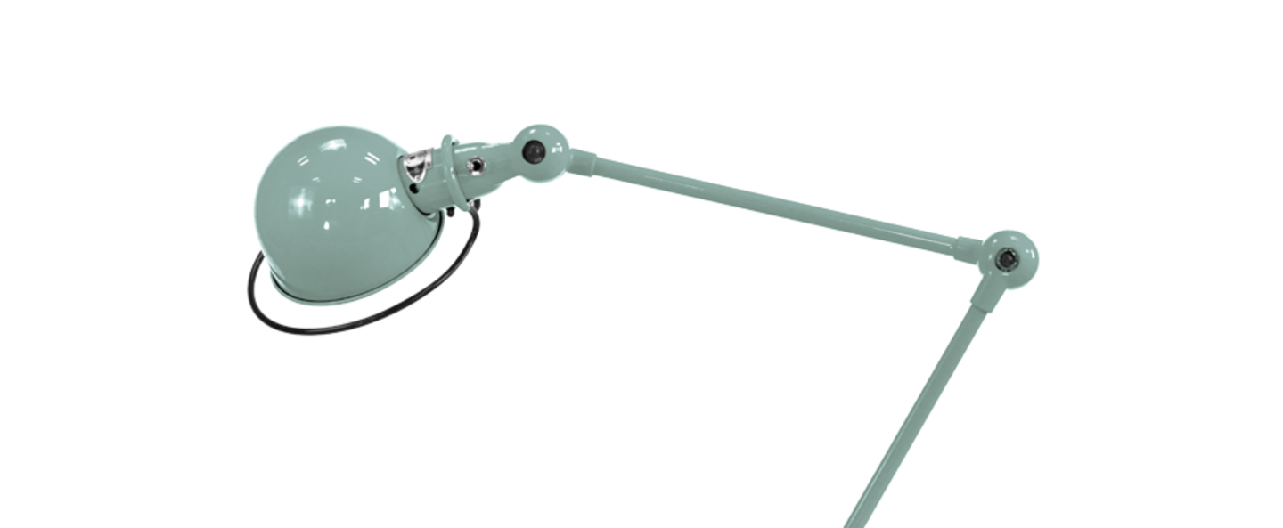 Lampe de bureau a etau loft d4040 vert vespa l40cm h72cm max jielde normal