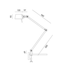 Bolt 2 bras a pince anton de groof lampe de bureau desk lamp  tonone 1009  design signed nedgis 151342 thumb
