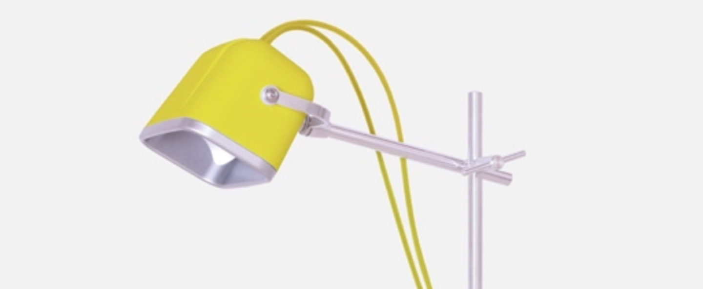 Lampe de bureau mob jaune o14cm h55cm swabdesign normal