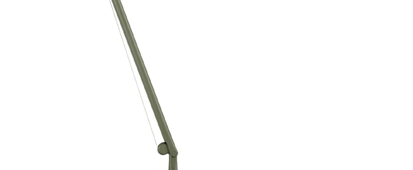 Lampe de bureau opuntia vert olive ip40 l18cm h53cm panzeri normal